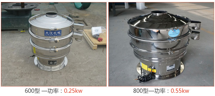 食品振動篩同種材質有不同大小的型號，而型號的不同就會影響價格。